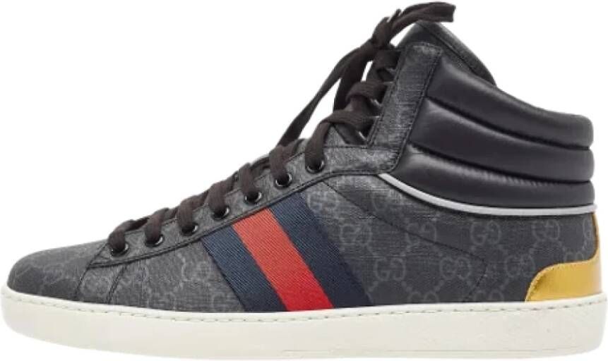 Gucci Vintage Pre-owned Coated canvas sneakers Black Heren