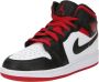 Nike AIR JORDAN 1 MID GS GYM RED BLACK TOE DQ8423-106 ZWART Schoenen - Thumbnail 1