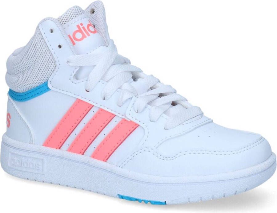 Adidas hoops mid 3.0 sneakers wit roze kinderen