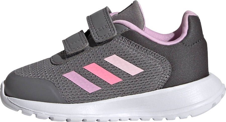 Adidas tensaur run 2.0 cf hardloopschoenen grijs roze kinderen