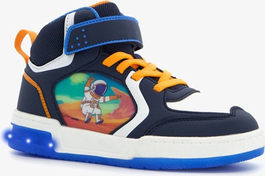 BLUE BOX hoge sneakers met astronaut Blauw Maat Uitneembare zool26