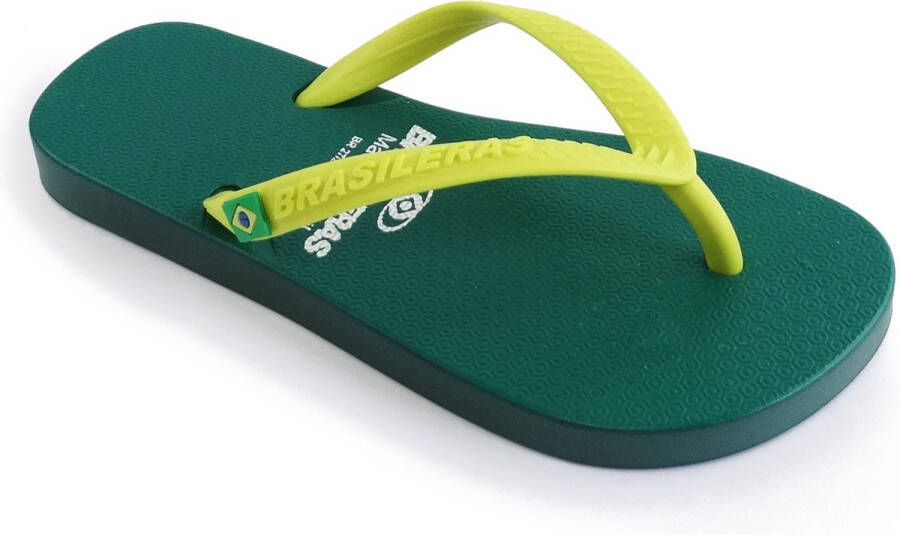 Brasileras Slippers Kinderen- Groen Geel