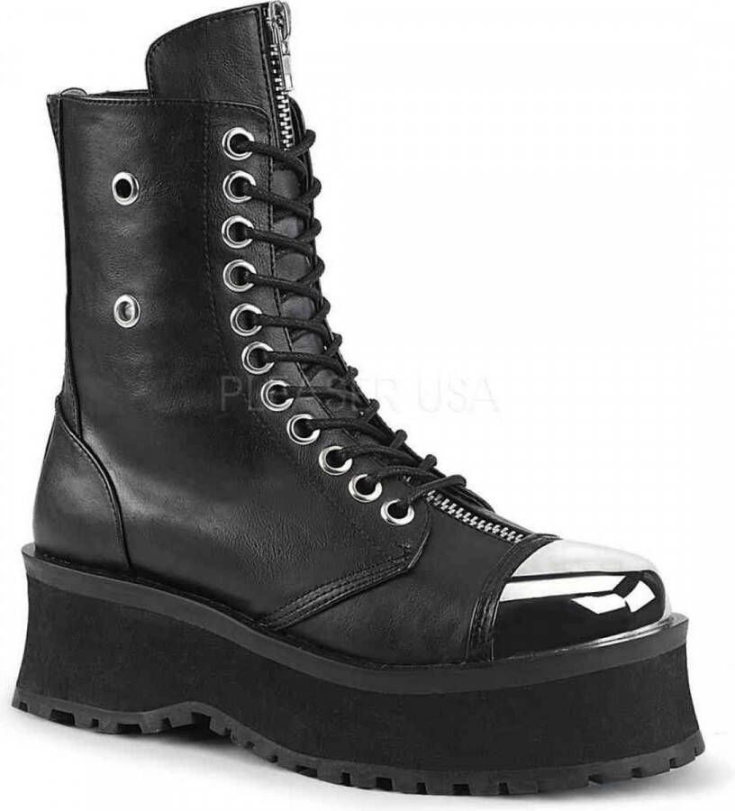 DemoniaCult GRAVEDIGGER-10 Veterlaars 42 Shoes Zwart
