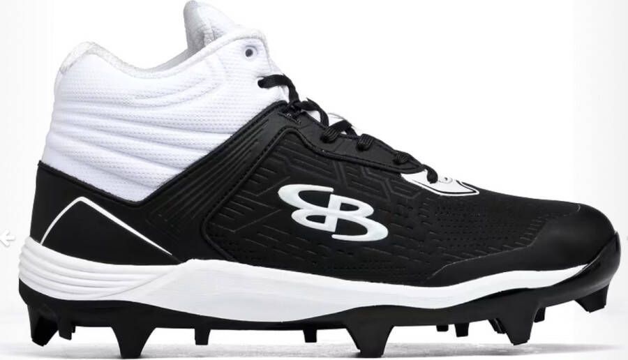 Boombah Mens Viper PRO Molded Cleat Mid Black White