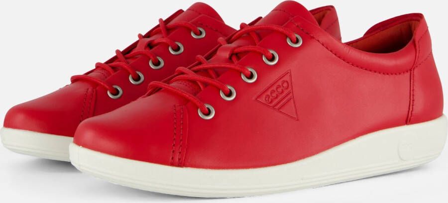 ECCO Soft 2.0 Sneakers rood Leer Dames