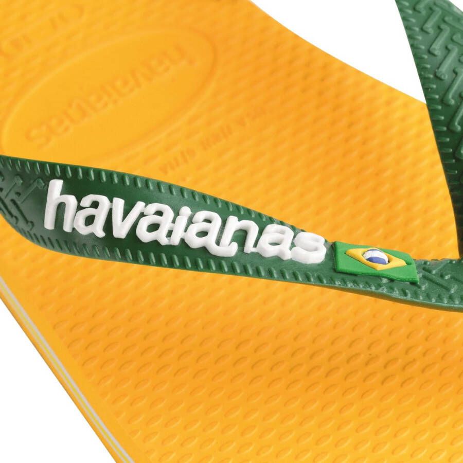Havaianas Brasil Logo teenslippers geel groen Jongens Meisjes Rubber 35 36 - Foto 7