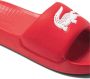 Lacoste Slippers Serve Slide 1.0 Heren Rood Wit - Thumbnail 12