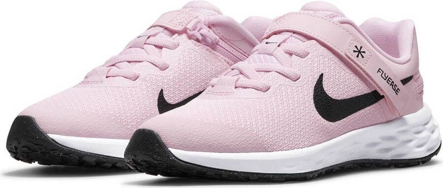 Nike Revolution 6 Flyease NN PS Hardloopschoenen Pink Foam Black Kinderen