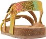 Vingino Melia leren sandalen met panterprint geel multi - Thumbnail 8