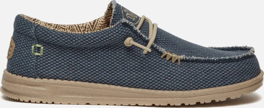HEYDUDE Wally Braided Sneakers blauw Canvas