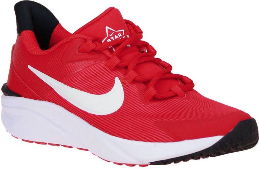 Nike star runner 4 hardloopschoenen rood wit kinderen