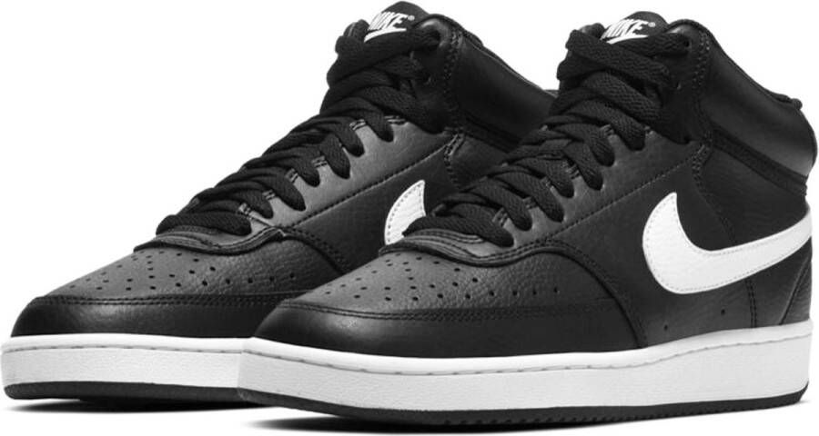 Nike Wmns Court Vision Mid Zwarte Sneaker 39 Zwart