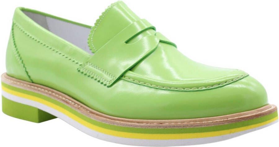 Pertini Stijlvolle Moccasin Loafers Green Dames