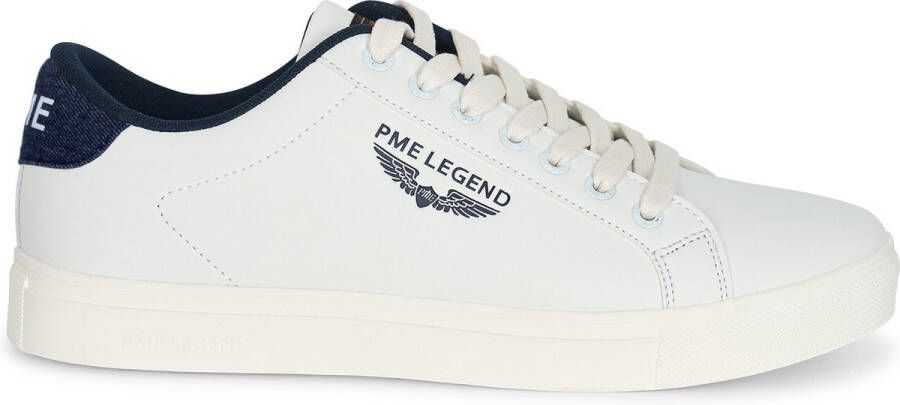 PME Legend Heren Sneakers Aerius White Denim Wit