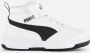 Puma Rebound V6 Mid sneakers wit zwart Jongens Meisjes Imitatieleer Meerkleurig 35 - Thumbnail 2