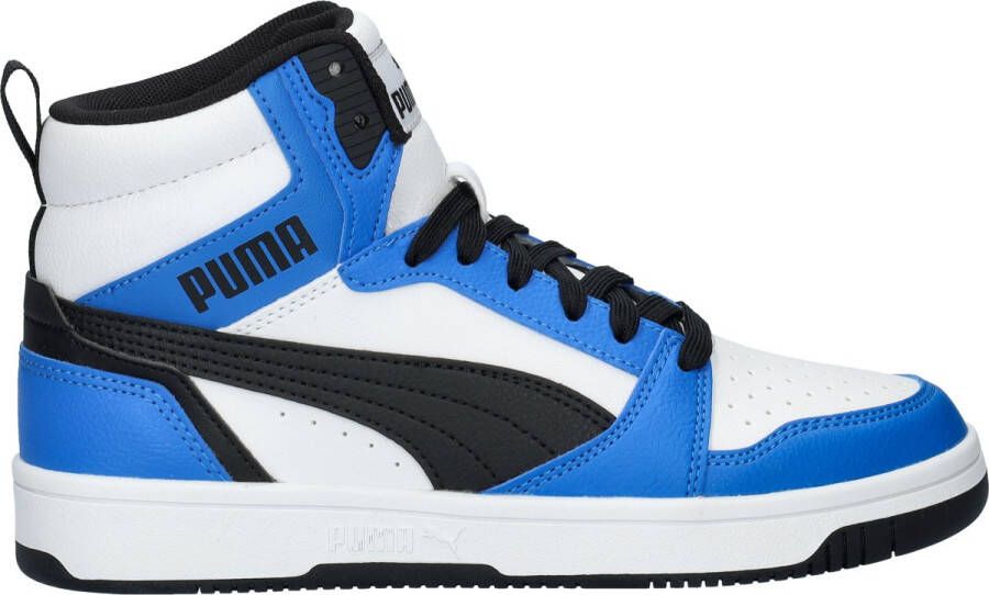 Puma Rebound V6 Mid sneakers wit zwart kobaltblauw Imitatieleer 35.5 - Foto 2