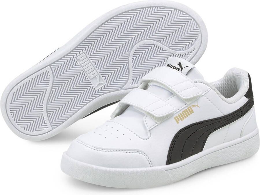 PUMA Shuffle V PS Sneakers Unisex White- Black- Team Gold