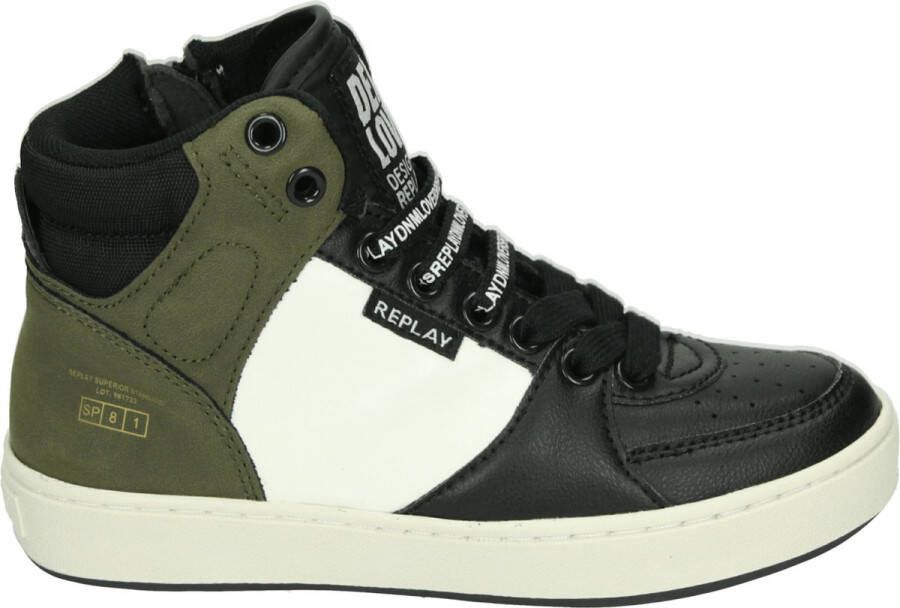 Replay Cobra 6 sneakers zwart groen Jongens Mesh Logo 32 - Foto 2