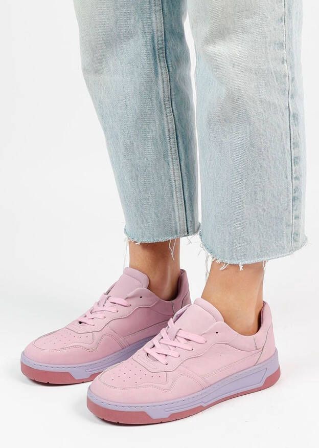Sacha Dames Roze nubuck sneakers