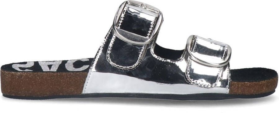 Sacha Zilveren metallic sandalen met gespen