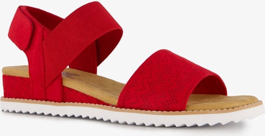 Skechers Bobs Desert Kiss dames sandalen rood Extra comfort Memory Foam
