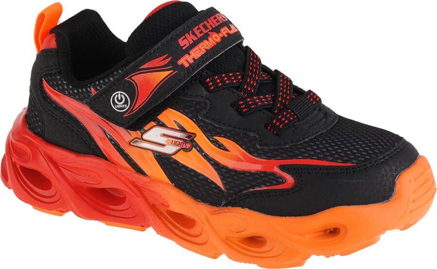 Skechers Thermo Flash Heat-Flux 400103L-BKRD voor een jongen Zwart Sneakers Sportschoenen