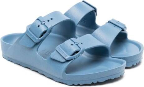 Birkenstock Kids Arizona slippers met dubbele gesp Blauw