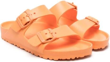 Birkenstock Kids Arizona slippers met dubbele gesp Oranje