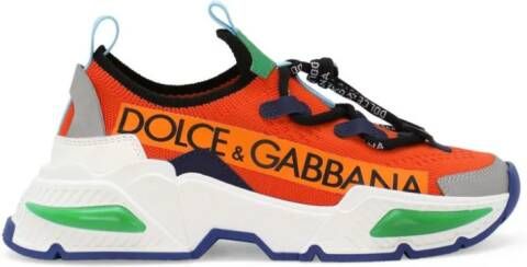 Dolce & Gabbana Kids Airmaster sneakers met vlakken Oranje
