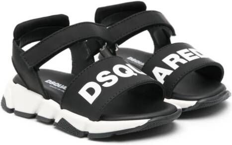 Dsquared2 Kids logo-print sandals Zwart
