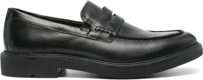 ECCO Metropole London leather loafers Zwart