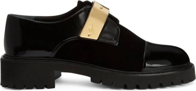 Giuseppe Zanotti Abigail loafers met metallic detail Zwart