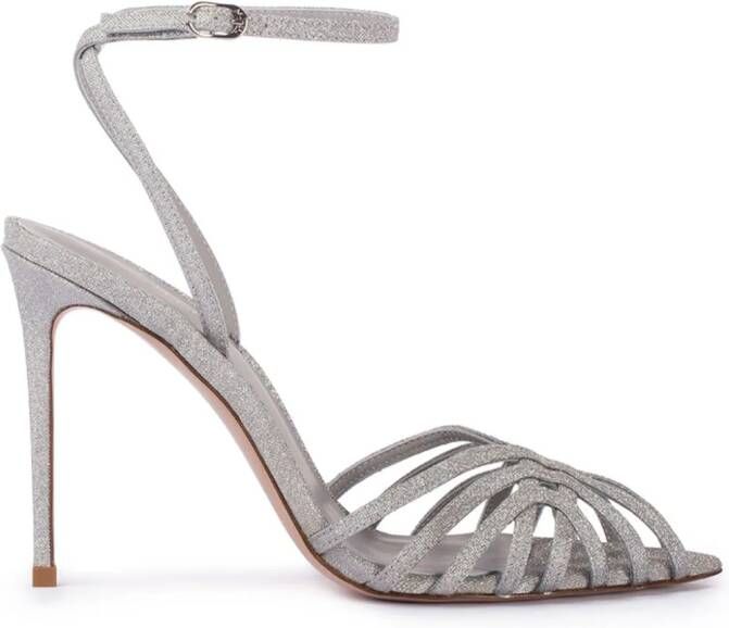 Le Silla Embrace sandalen met glitters Zilver