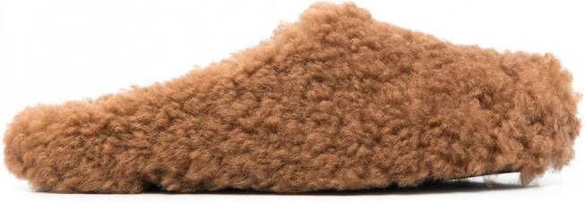 Marni Fussbet Sabot lammy slippers Bruin