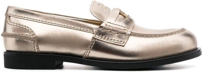 Miu Penny loafers Goud