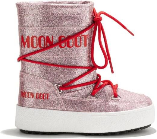 Moon Boot Kids Icon snowboots met glitter Roze