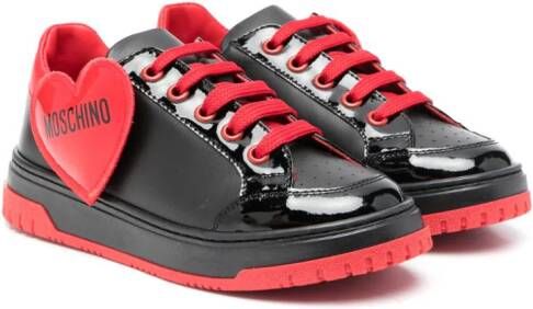 Moschino Kids Sneakers met logopatch Zwart
