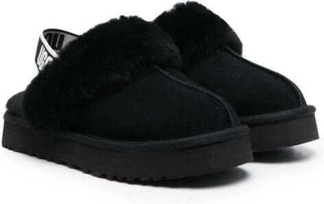 UGG Kids Funkette slingback slippers Zwart