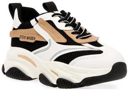 Steve Madden JPossession chunky sneakers zwart beige Meisjes Textiel Meerkleurig 30