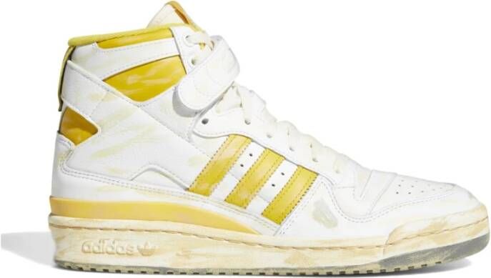 Adidas Cloud White en Hazy Yellow Leren Sneakers White Heren