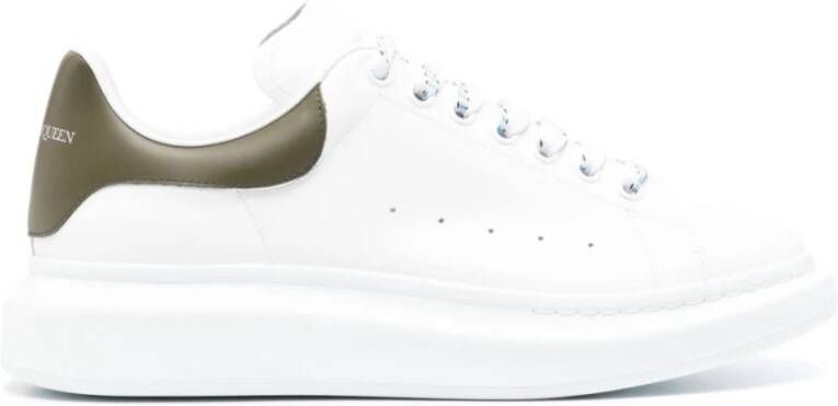 Alexander mcqueen Groene Oversized Leren Sneakers White Heren
