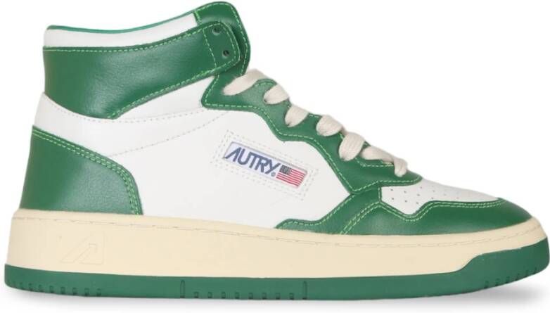 Autry Groene Bicolor Mid Sneakers Green Dames