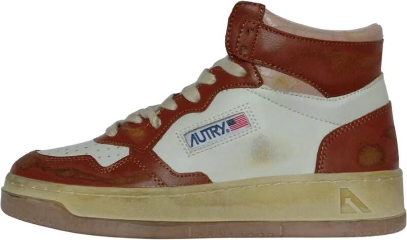 Autry Vintage Leren Sneakers Brown Dames