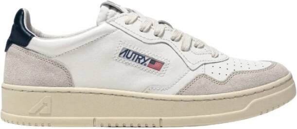 Autry Vintage Low-Top Wit Blauw Sneakers Multicolor Heren