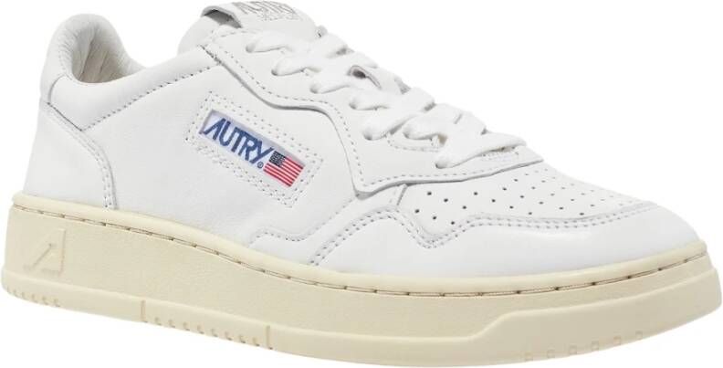 Autry Vintage Stijl Lage Top Sneakers White Heren