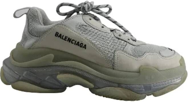 Balenciaga Vintage Pre-owned Polyester sneakers Gray Dames