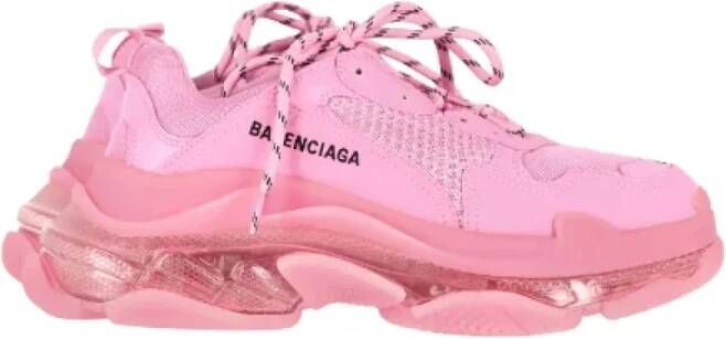 Balenciaga Vintage Pre-owned Polyester sneakers Pink Dames