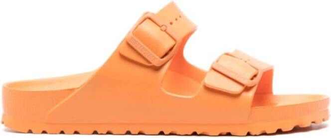 Birkenstock Oranje Buckle Slides Orange Dames