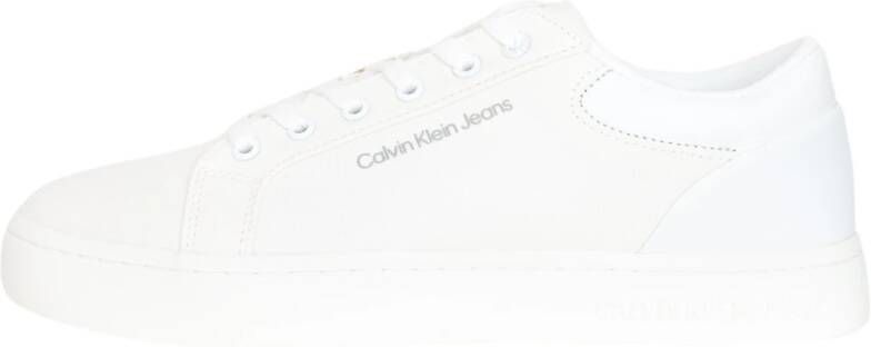 Calvin Klein Jeans Klassieke Cupsole Lage Sneakers Wit White Heren