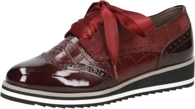Caprice Casual Closed Wedges Bordeaux Red Dames